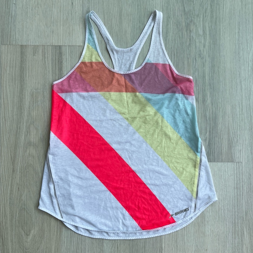 Brooks Ghost Multicolor Racerback Tank -size small